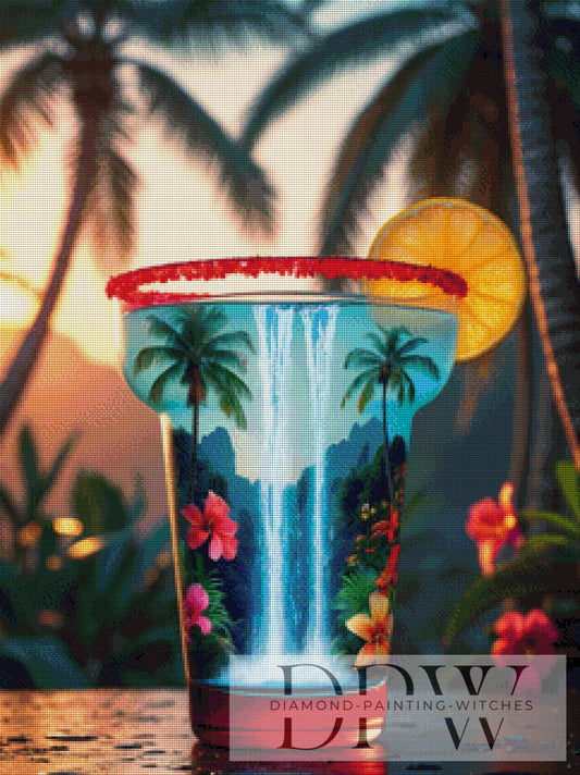 Waterfall Cocktail by CreatiVart 60x80cm mit 300 Farben DPW-2308