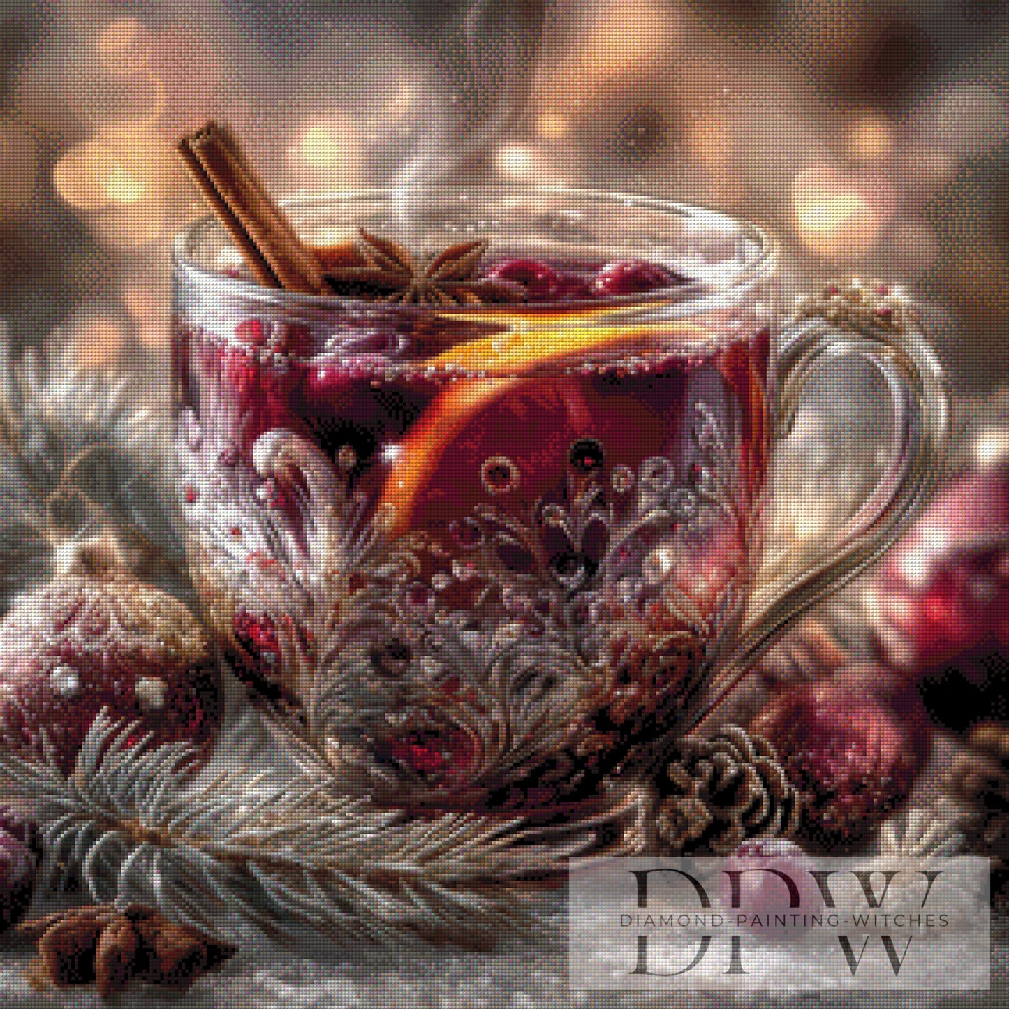 Winterpunsch by Sweet_Loco_AI 70x70cm mit 200 Farben DPW-2314