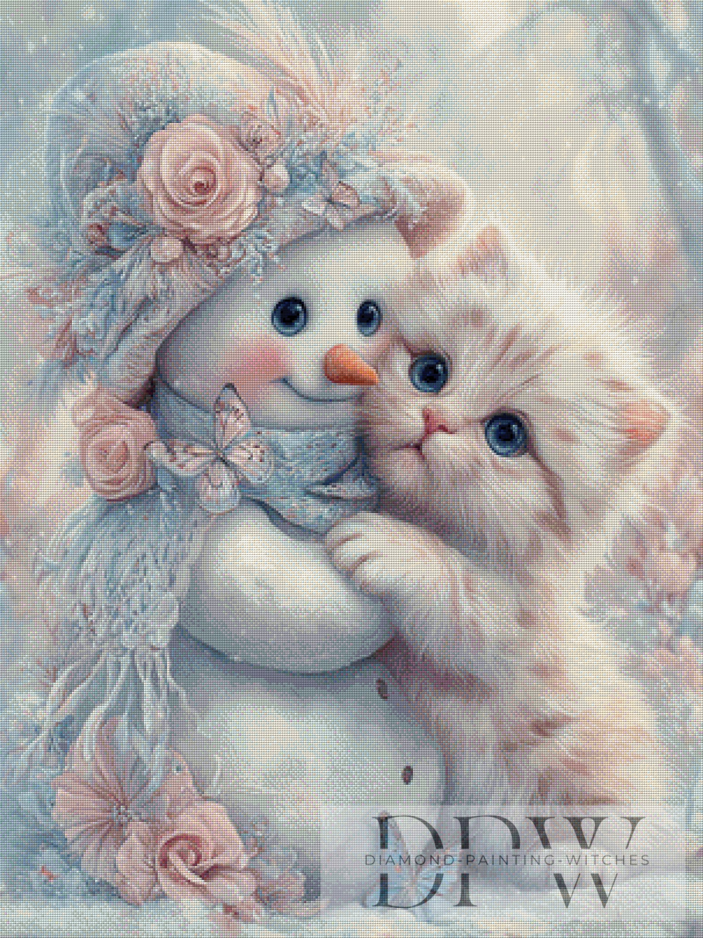 Knuddeln im Schnee by Lisa Morgan 75x100cm mit 120 Farben DPW-2316