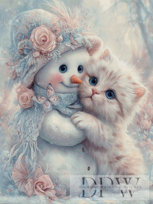 Knuddeln im Schnee by Lisa Morgan 75x100cm mit 120 Farben DPW-2316
