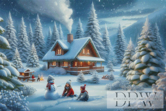 Spass im Winter by DIYnamite 120x80cm mit 190 Farben DPW-2318