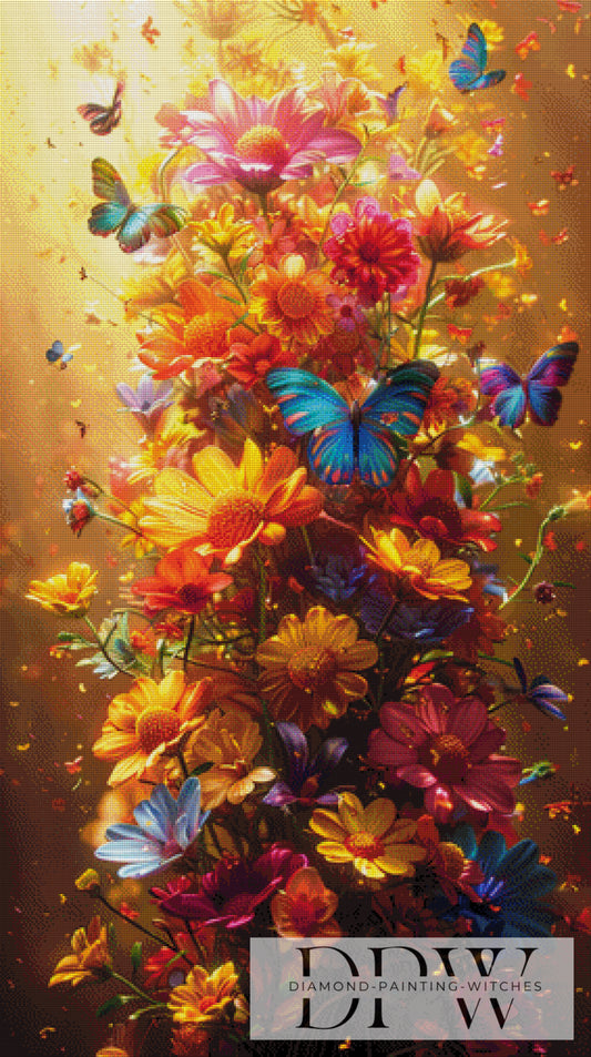 Spring flowers by Pixxel Pics 70x125cm mit 350 Farben DPW-2318