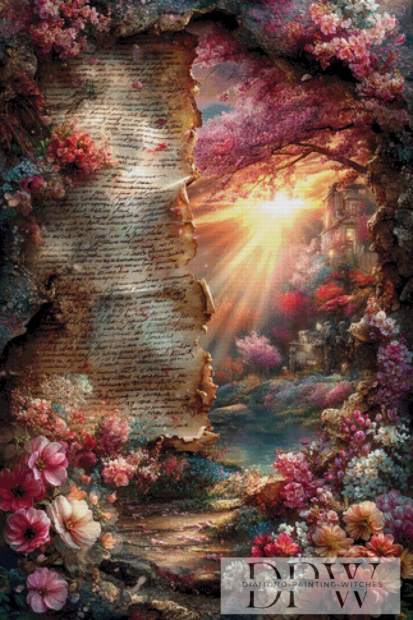 Vintage Kirschblütentraum by ellufija 80x120cm mit 270 Farben DPW-2321