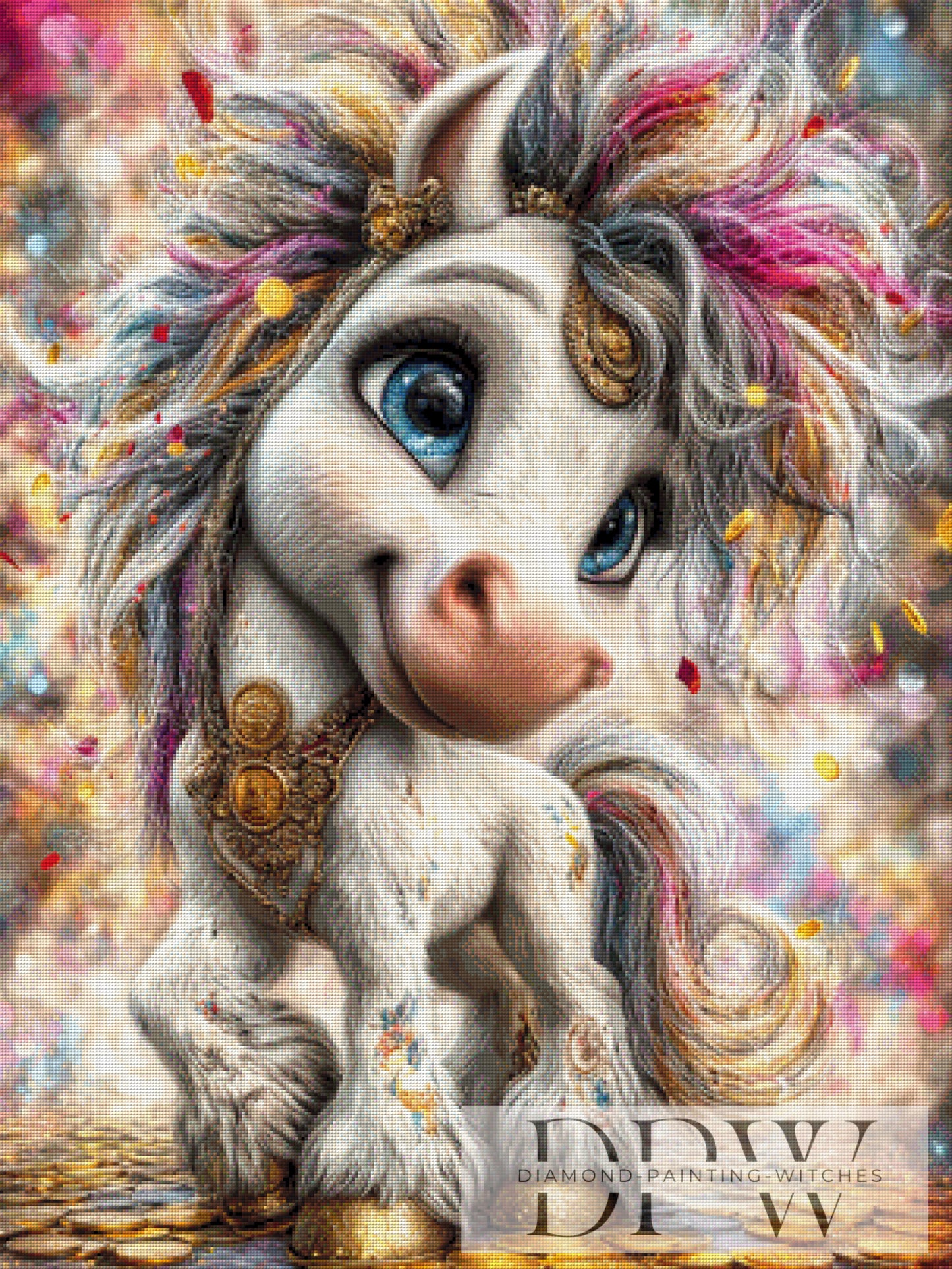 Prunkpony by CreatiVart 75x100cm mit 300 Farben DPW-2322