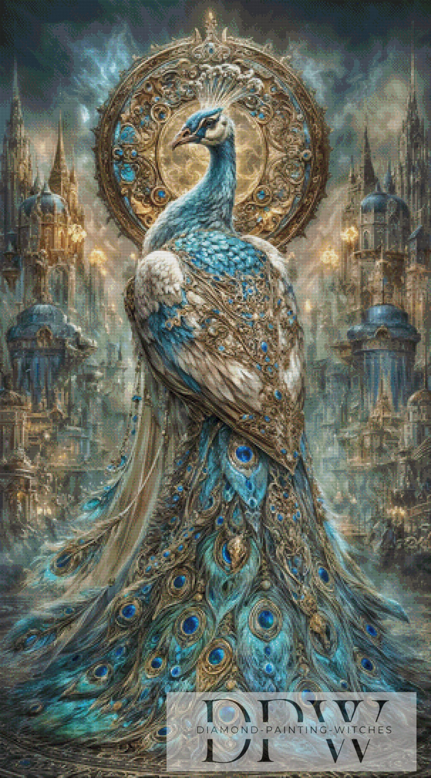Orient Peacock by Pixxel Pics 75x135cm mit 185 Farben DPW-2328