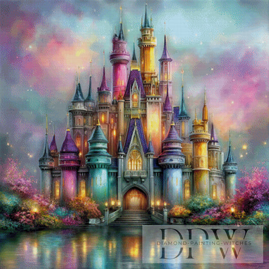 Märchenschloss by Elly_A.I  90x90cm mit 350 Farben DPW-2348