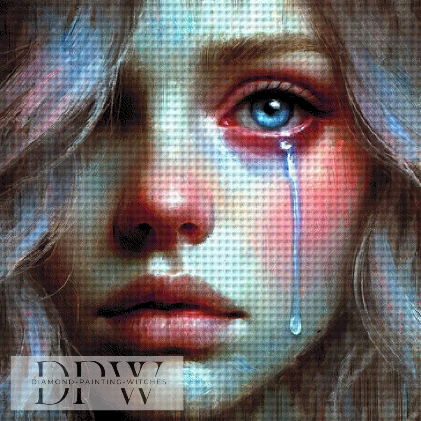 Tears don´t lie by Casalla Vendetta ,90x90cm mit 210 Farben DPW-234