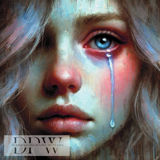 Tears don´t lie by Casalla Vendetta ,90x90cm mit 210 Farben DPW-234