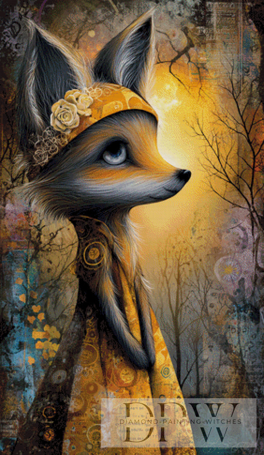 Frau Fuchs by Elly_A.I  70x120cm mit 180 Farben DPW-2350