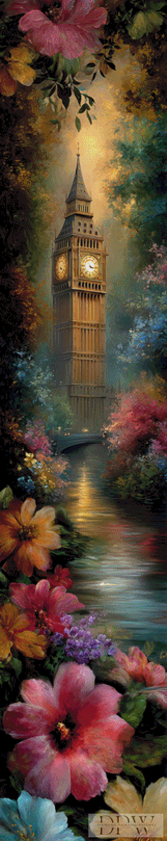 Big Ben by Elly_A.I. 40x200cm mit 250 Farben DPW-2369