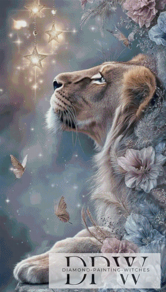 DPW-2380 Astra Lion by Elly_A.I 60x105cm mit 100 Farben **SOFORTKAUF** ECKIGE Steine