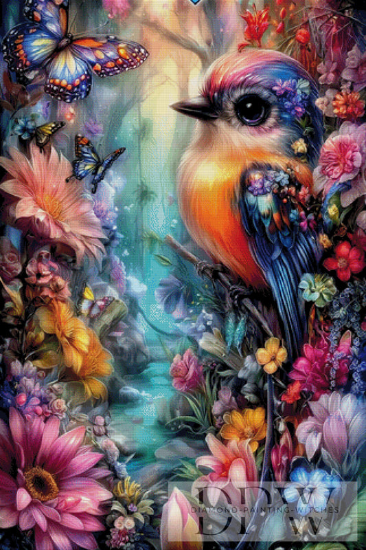 Bunte Vogelwelt by Artifey 80x120cm mit 420 Farben DPW-2389