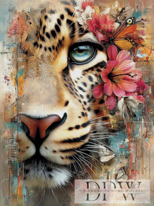 Zwischen Blick und Blüte by CleoDora 75x100cm mit 260 Farben DPW-2389