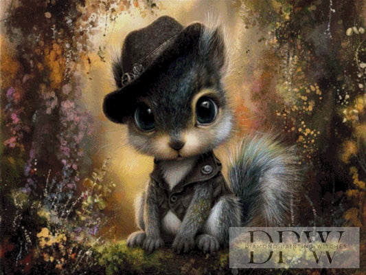 Rene das Eichhörnchen by Elly_A.I 100x75cm mit 165 Farben