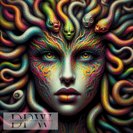 Medusa by Casalla Vendetta ,90x90cm mit 290 Farben DPW-240