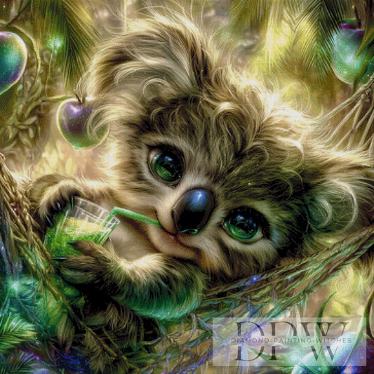 Koala chillt by _sweet_loco_AI 90x90cm mit 230 Farben DPW-2410