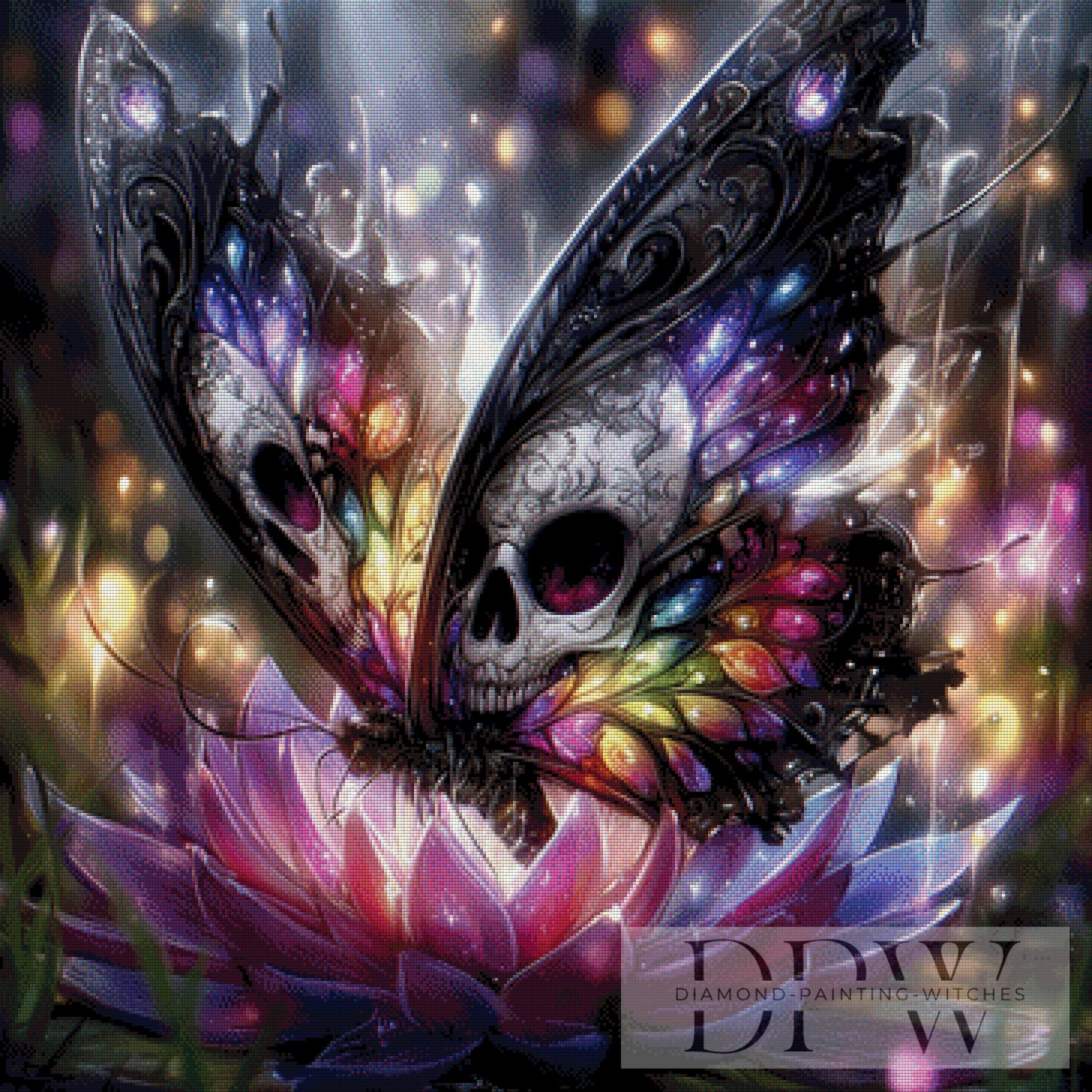 Dark Butterfly by _Sweet_Loco_AI 90x90cm mit 280 Farben DPW-2411