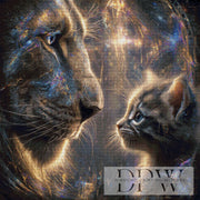 Katze trifft Löwe by Catill 80x80 180 Farben