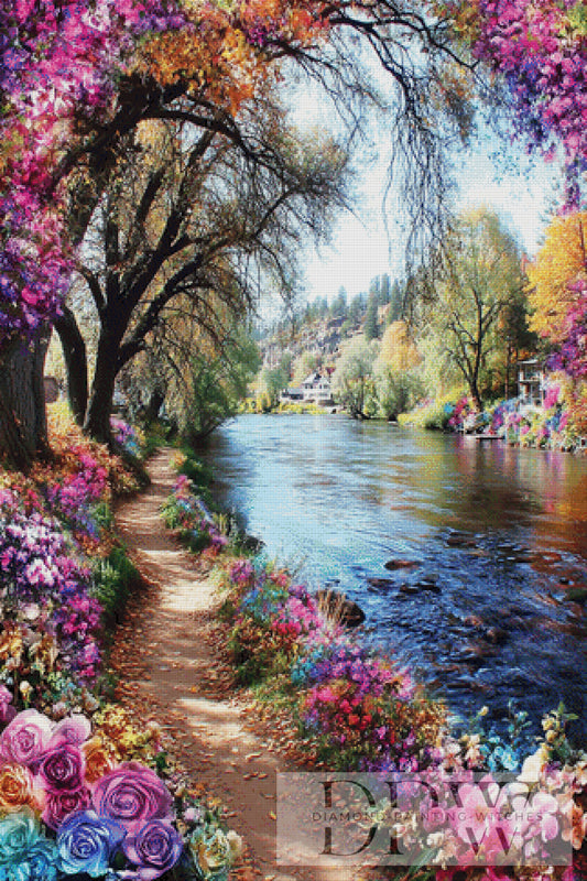Blütenweg by Artifey 80x120cm mit 350 Farben DPW-2427