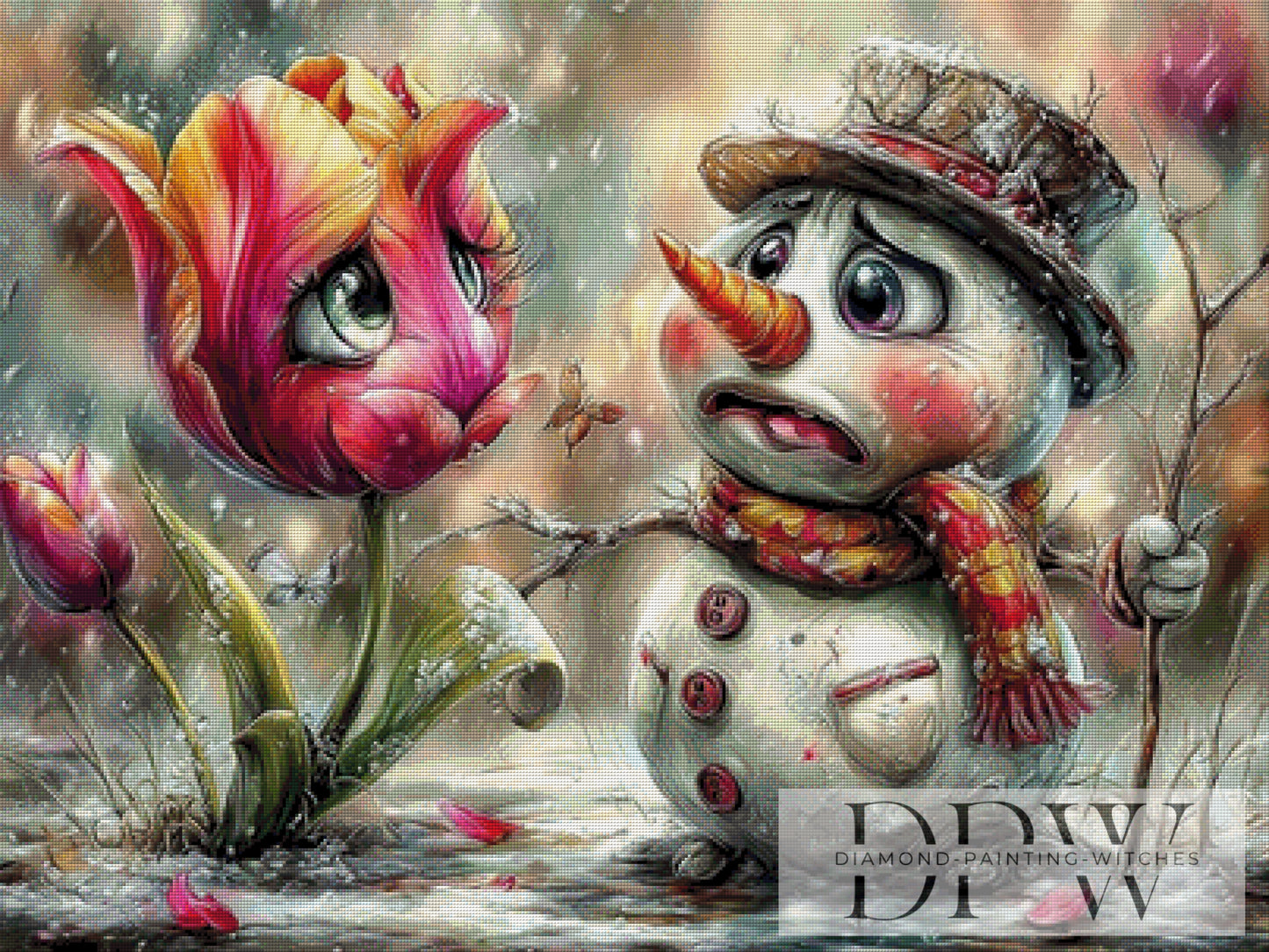 Frühling vs. Winter by CleoDora 100x75cm 310 Farben DPW-2427