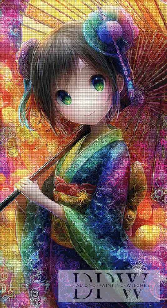 Sunshine Girl by Elly_A.I. 60x110cm mit 370 Farben DPW-2429