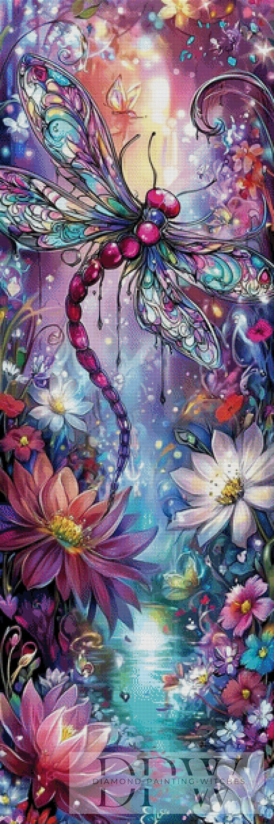 Bunte Libelle by Artifey 50x150cm mit 360 Farben DPW-2430