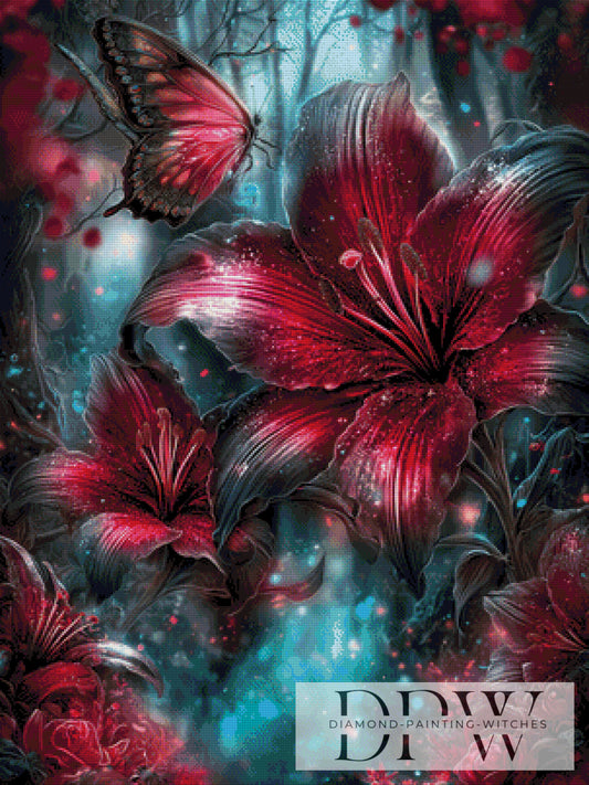 Teufelslilien by _Sweet_Loco_AI 75x100cm mit 200 Farben DPW-2431