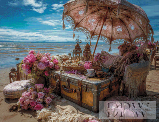 Rendezvous am Strand by Artifey 130x100cm mit 240 Farben DPW-2435