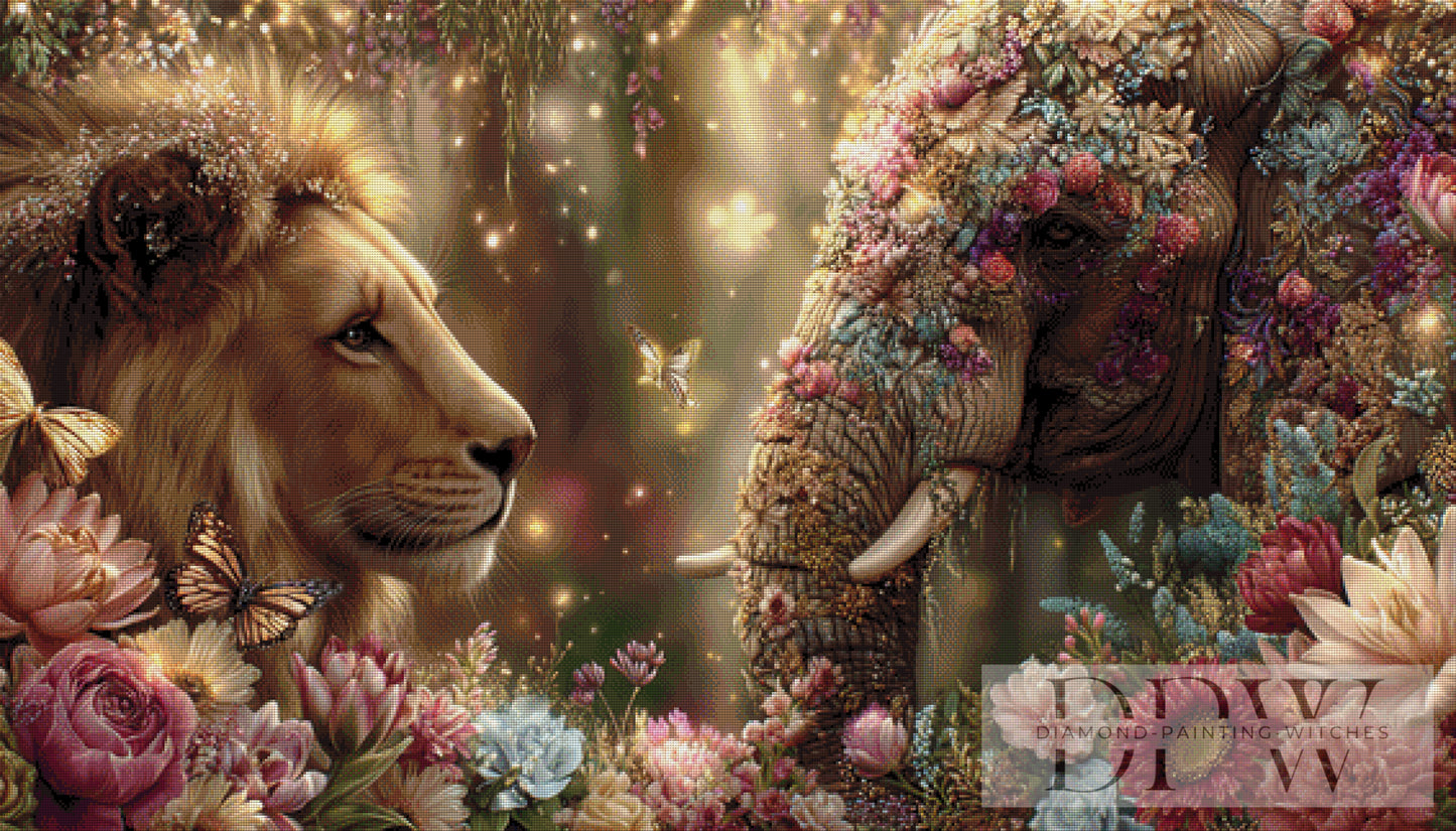 Dschungeltreffen by Lisa Morgan 140x80cm mit 250 Farben DPW-2436