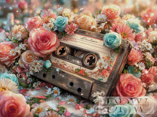 Blumenkassette by Lisa Morgan 80x60cm mit 300 Farben DPW-2438