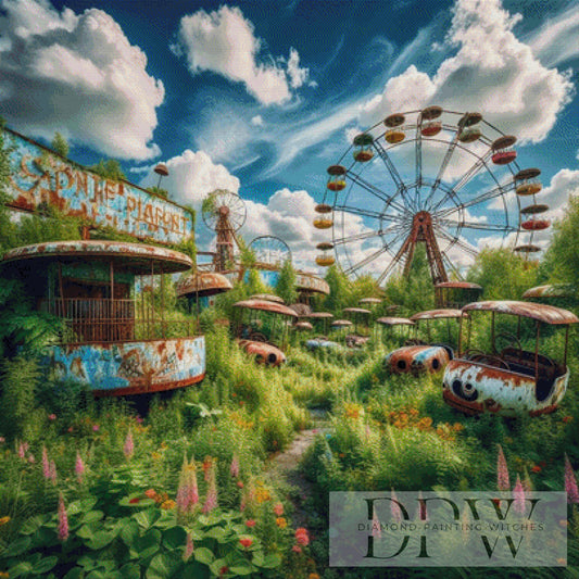Lost Kirmes by QN, 100x100cm mit 280 Farben DPW-2454