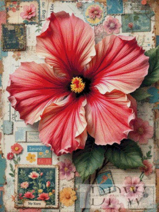 Blumenmarke by QN, 60x80cm mit 260 Farben DPW-2462