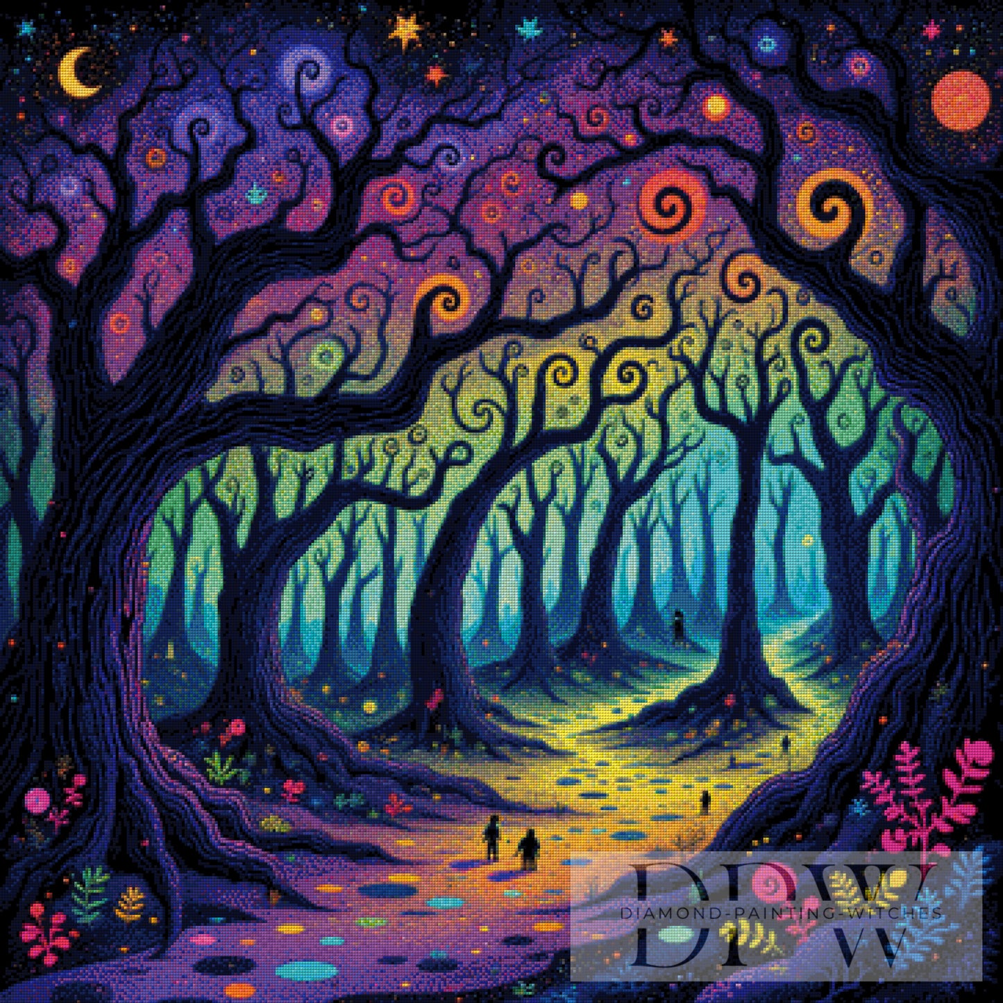 Märchenwald by QN, 90x90cm mit 280 Farben DPW-2465