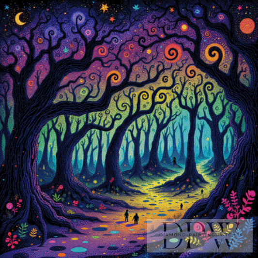 Märchenwald by QN, 90x90cm mit 280 Farben DPW-2465