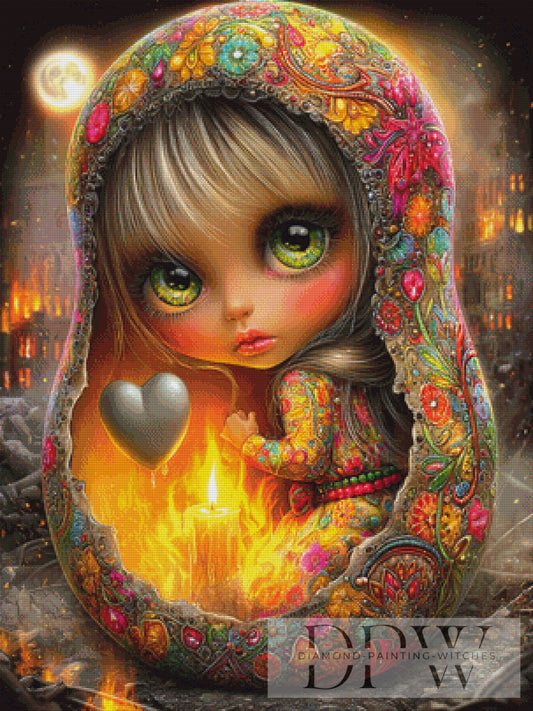 Kleine Matroschka by Elly_A.I 75x100cm mit 350 Farben DPW-2473