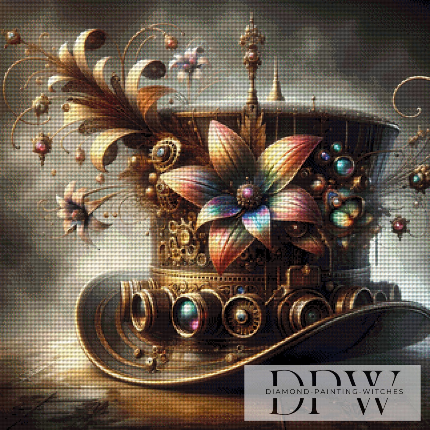 Steampunk Topper by Pixxel Pics 80x80cm mit 230 Farben DPW-2485