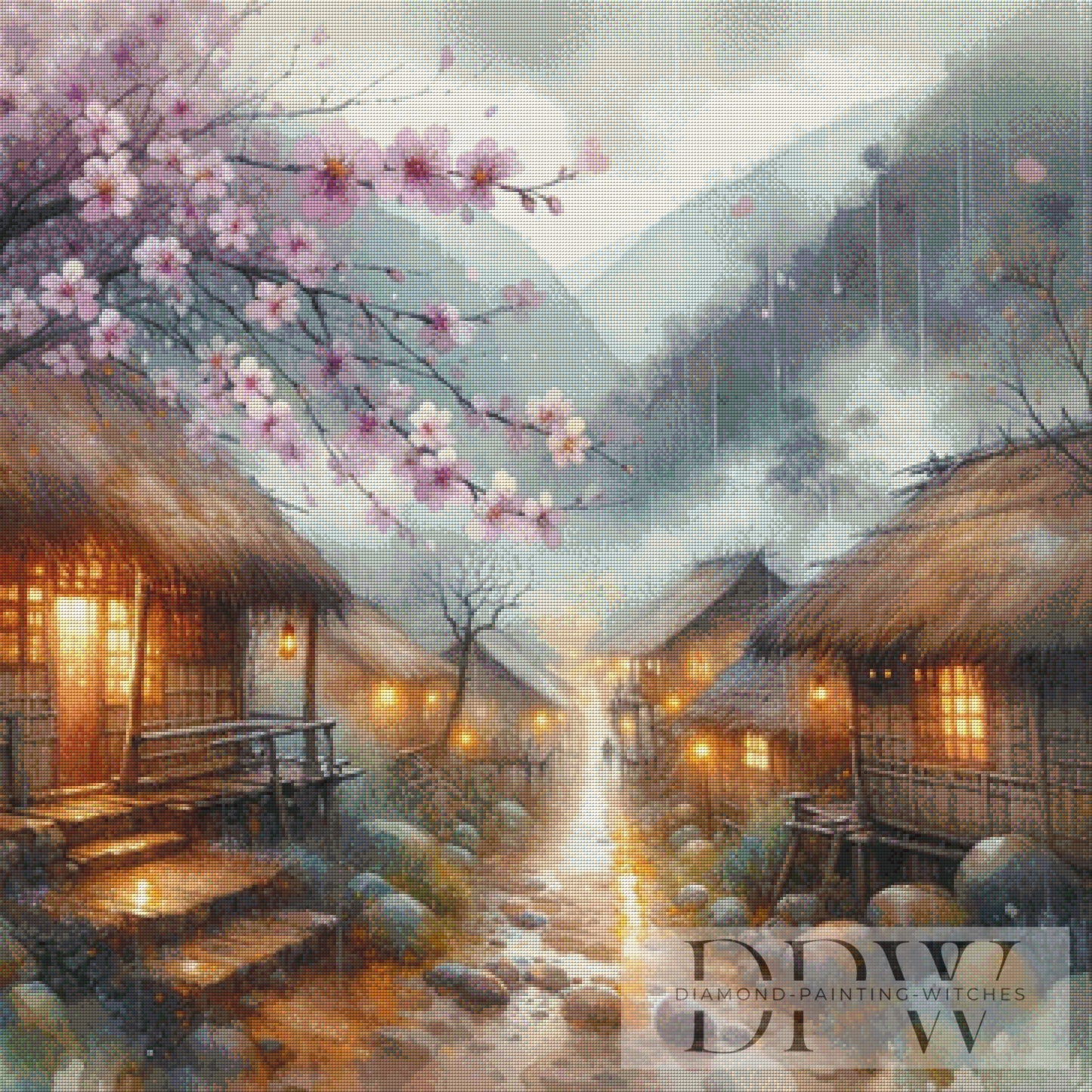 Chinese Village by DIYnamite 90x90cm mit 180 Farben DPW-2492