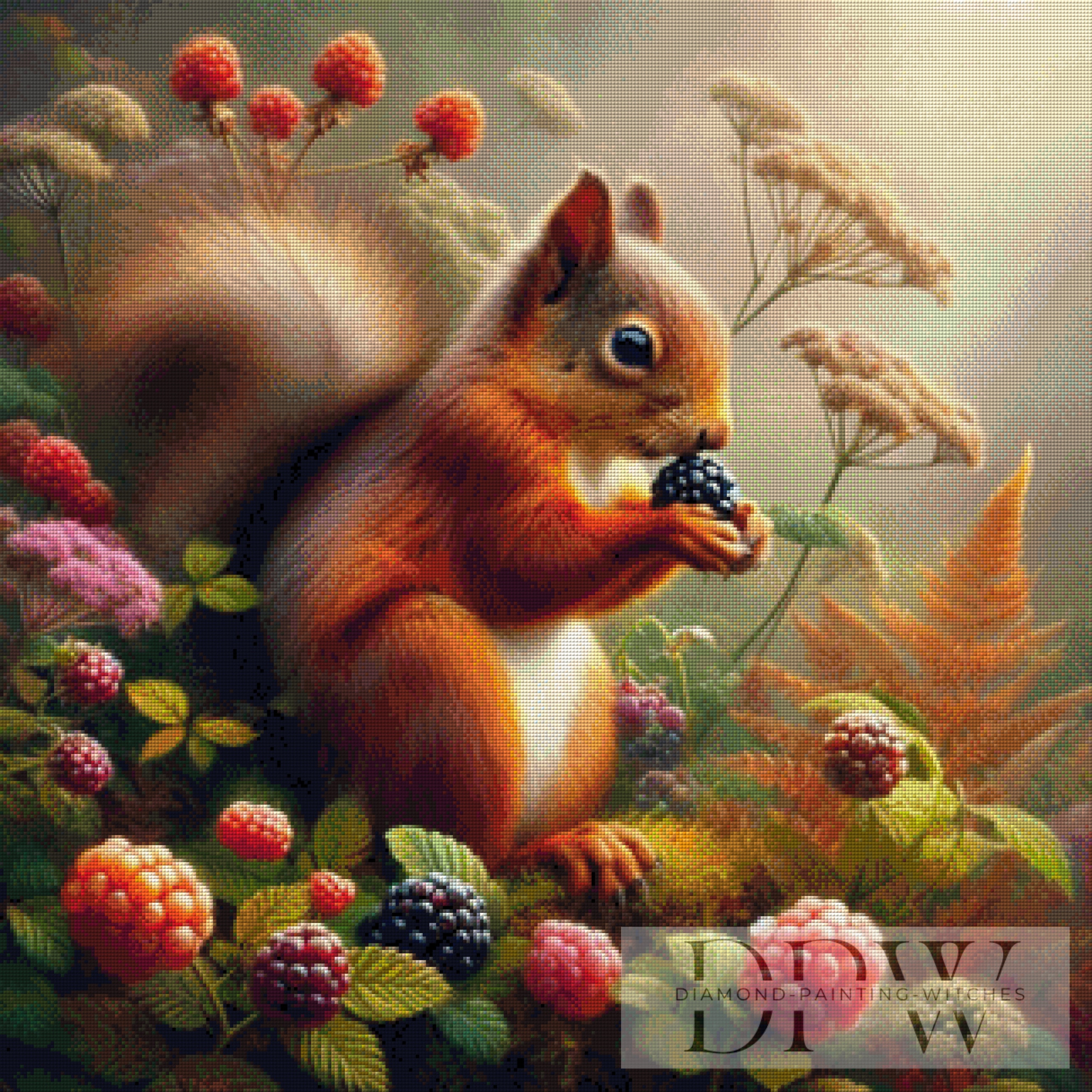 Eichhörnchen mag Beeren by CreatiVart mit 260 Farben