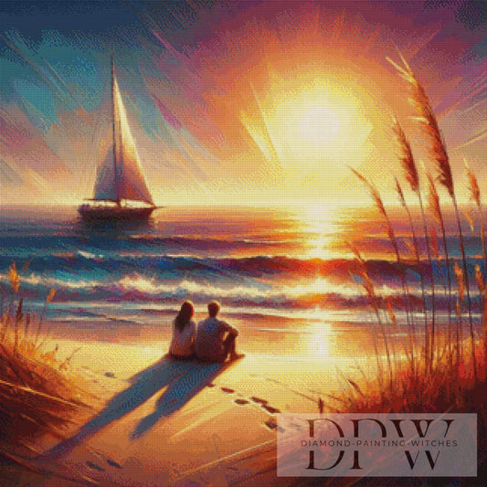 Strandliebe by CreatiVart 80x80cm mit 180 Farben DPW-2510