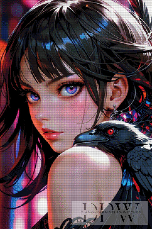 Raven and me by Casalla Vendetta 60x90cm mit 220 Farben DPW-2512