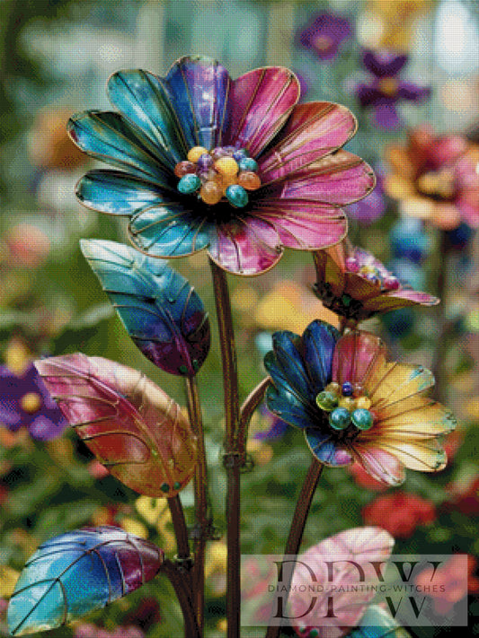 Metal Flower by Luna 75x100cm mit 380 Farben DPW-2518