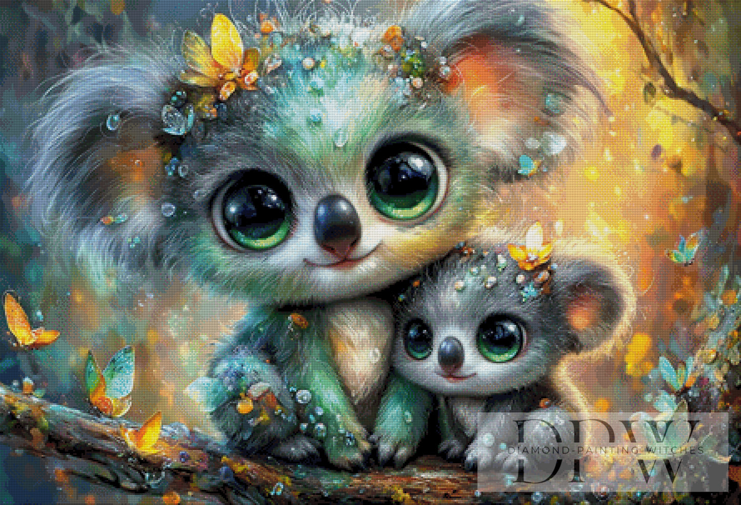 Koalas by Catill 110x75cm mit 290 Farben DPW-2520