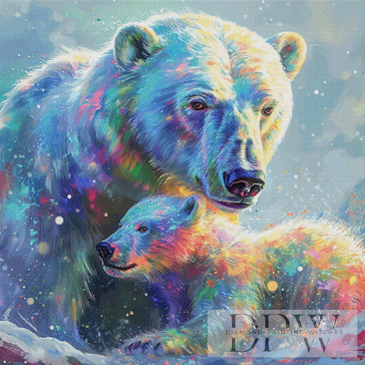 Eisbären by Catill 90x90cm mit 290 Farben DPW-2521