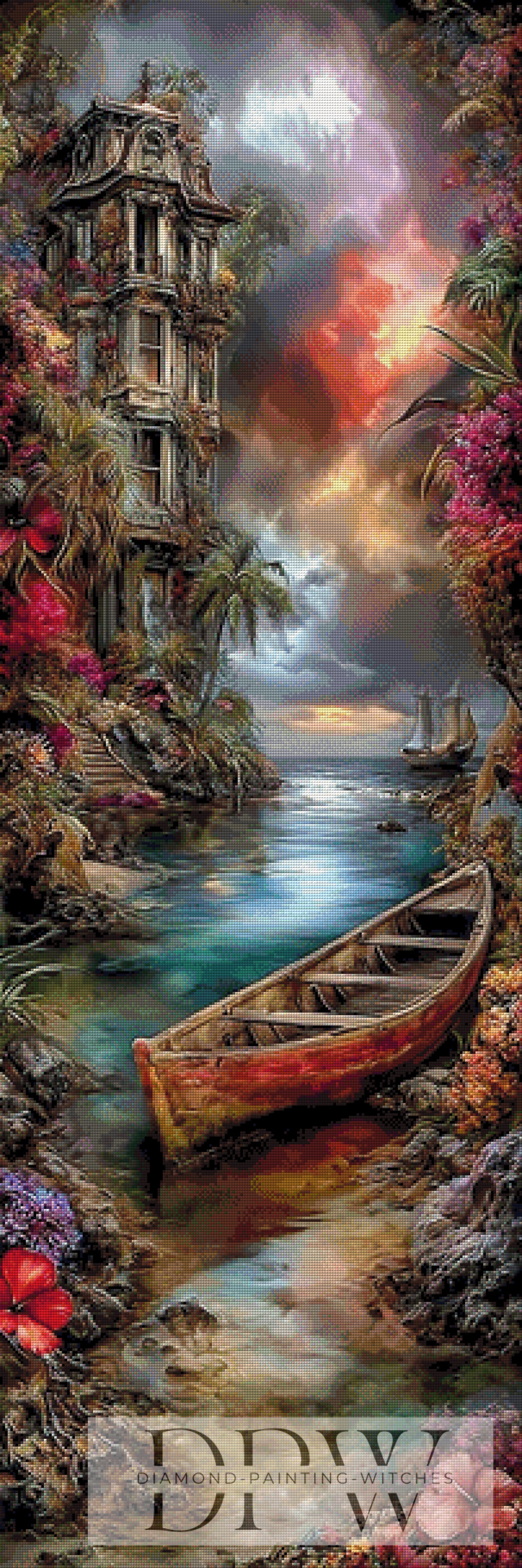 Die Mauern, die das Meer träumen by Catill 50x150cm mit 270 Farben DPW-2528