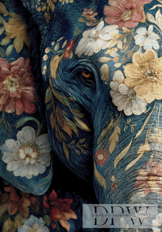 Die blaue Berta by Luna 70x100cm mit 180 Farben DPW-252