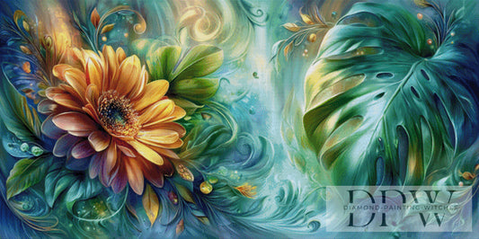 Orange Gerbera by _sweet_loco_ai 140x70cm mit 290 Farben DPW-2540