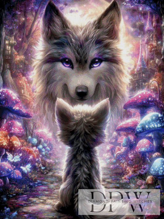 Familie Wolf by Sweet_Loco_AI 75x100cm mit 200 Farben DPW-2574