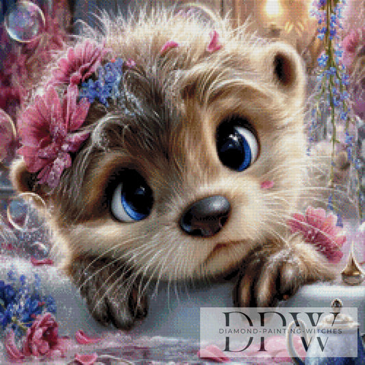 Otter Badetag by Sweet_Loco_AI 75x75cm mit 210 Farben DPW-2577