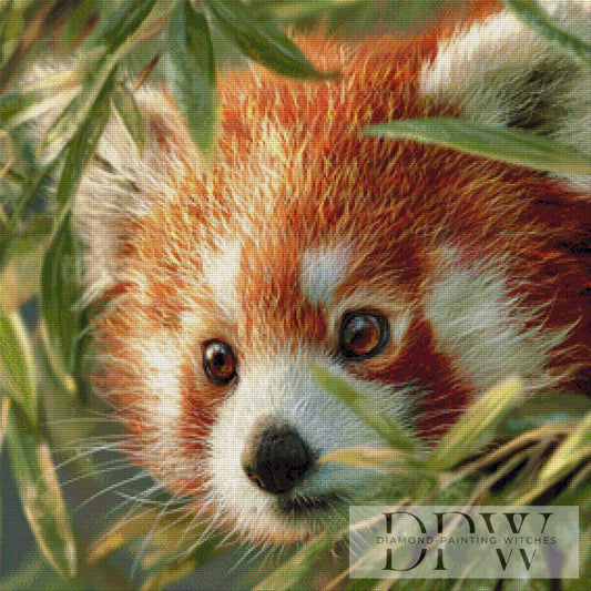 Red Panda by Luna 70x70cm mit 185 Farben DPW-257