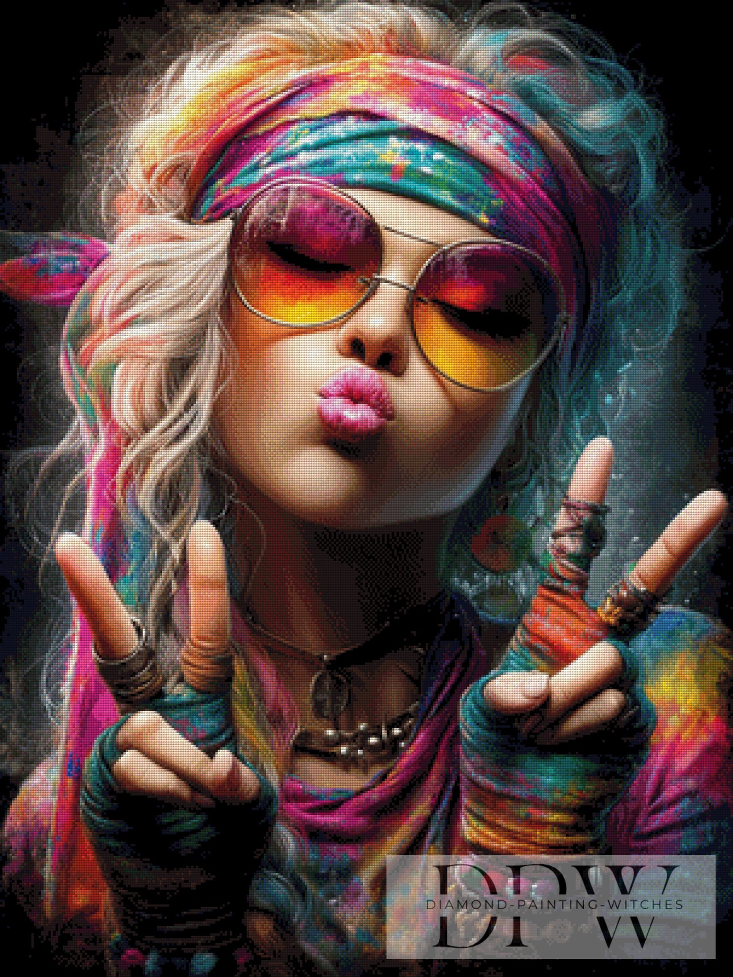 Love & Peace by Sweet_Loco_AI 75x100cm mit 360 Farben DPW-2613